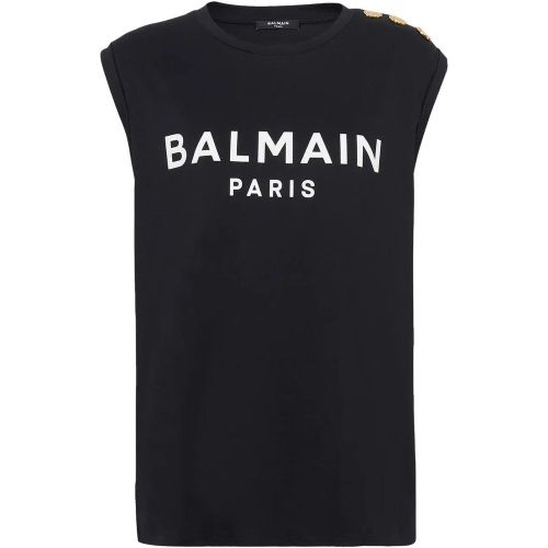 Cotton Logo T-shirt - Größe M - Balmain - Modalova