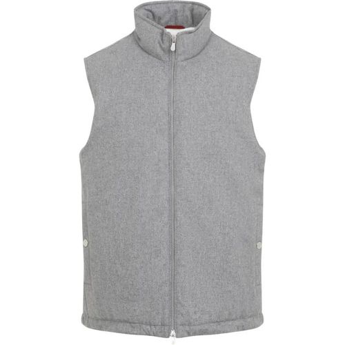 Light Grey Wool Vest - Größe M - BRUNELLO CUCINELLI - Modalova