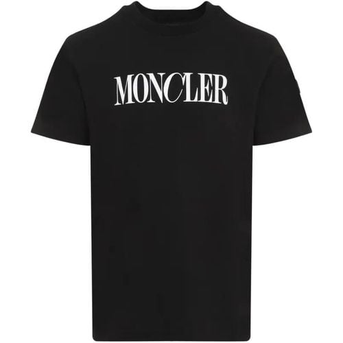 Black Short-Sleeved T-Shirt - Größe S - Moncler - Modalova