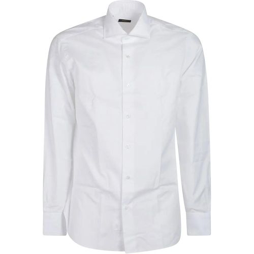 Long Sleeve Neck Shirt White - Größe 39 - Barba Napoli - Modalova