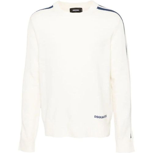 White Knit Sweater - Größe XL - Dsquared2 - Modalova