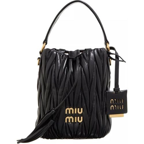 Beuteltaschen - Bucket Bag Made Of Matelless Nappa Leather - Gr. unisize - in - für Damen - Miu Miu - Modalova