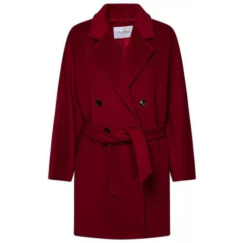 Burgundy Wool Blend Coat - Größe 42 - Max Mara - Modalova