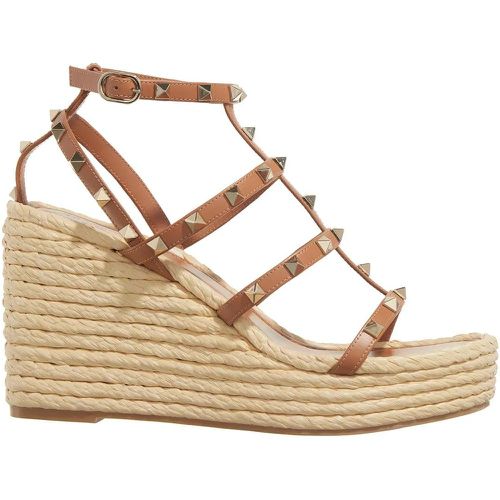 Espadrilles - Rockstud Wedge Espadrilles - Gr. 40 (EU) - in - für Damen - Valentino Garavani - Modalova