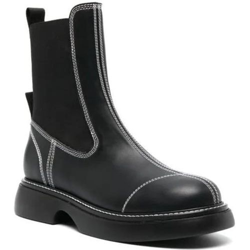 Boots & Stiefeletten - Topstitched Leather Chelsea Boots - Gr. 37 (EU) - in - für Damen - Ganni - Modalova