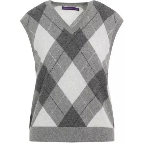 Gray And White Vest Sweater - Größe XL - gray - Ralph Lauren X Purple Label - Modalova