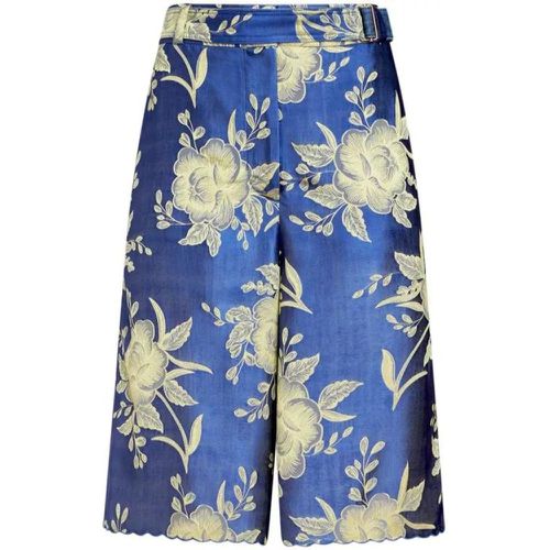 Multicolored Floral-Jacquard Pants - Größe 40 - blue - ETRO - Modalova