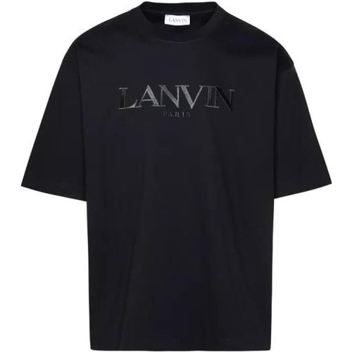 Black Cotton T-Shirt - Größe L - black - Lanvin - Modalova