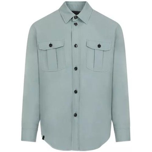 Blue Water Silk Shirt - Größe M - Brioni - Modalova