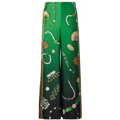 Green Silk Trousers - Größe 38 - green - Casablanca - Modalova