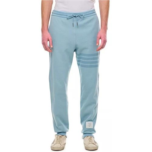 Classic 4 Bar Stripe Cotton Sweatpants - Größe 1 - blue - Thom Browne - Modalova