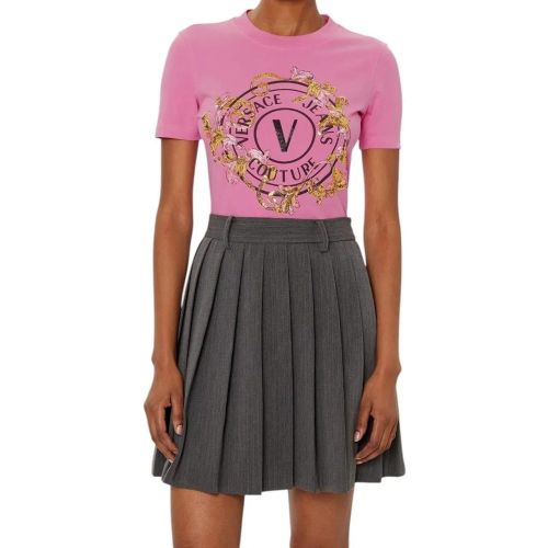 Versace Couture Dames T-shirt Roze 78HAHC01-CJ02C/ - Größe M - Versace Jeans Couture - Modalova