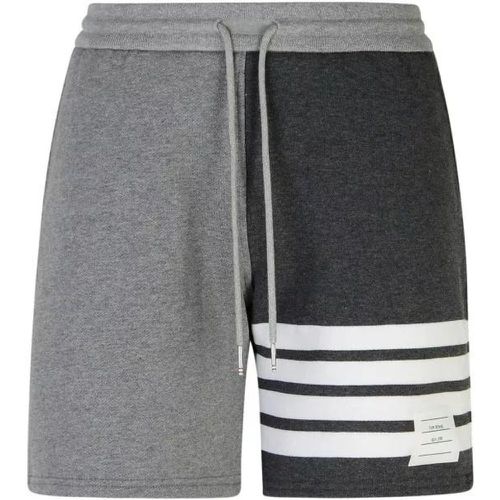 Bar' Grey Cotton Shorts - Größe 40 - Thom Browne - Modalova