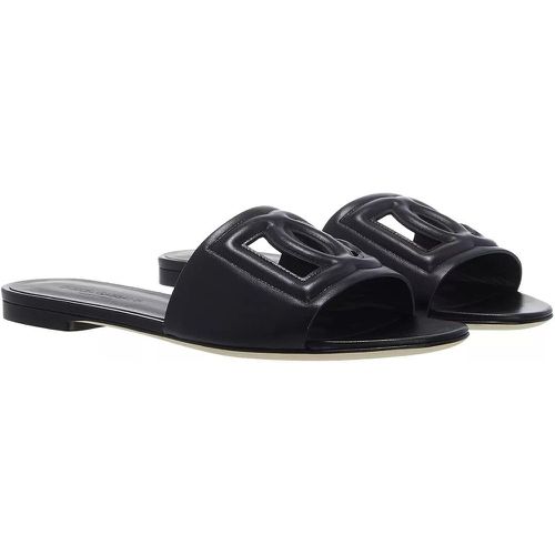 Sandalen & Sandaletten - Logo Slides Black - Gr. 37 (EU) - in - für Damen - Dolce&Gabbana - Modalova