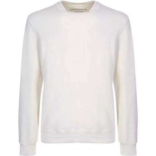 White Linen Sweatshirt - Größe M - white - Original Vintage - Modalova