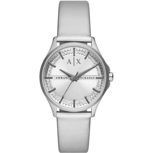 Uhr - Three-Hand Leather Watch - Gr. unisize - in Silber - für Damen - Armani Exchange - Modalova