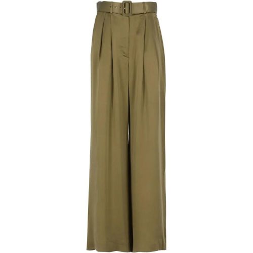 Green Wide-Leg Silk Tuck Pants - Größe 1 - Zimmermann - Modalova