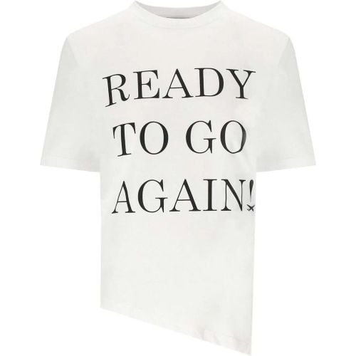 Gesso Asymmetric T-shirt White - Größe 40 - Elisabetta Franchi - Modalova