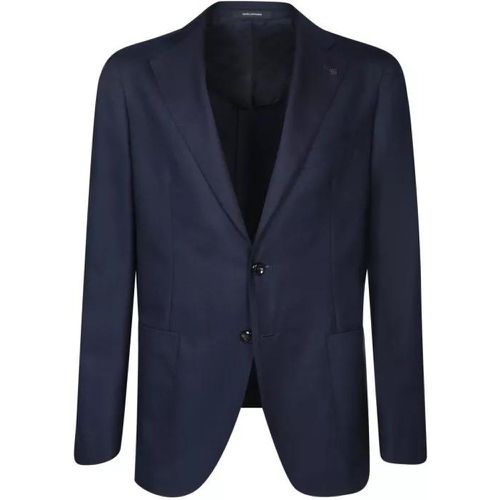 Single-Breasted Cashmere Jacket - Größe 50 - blue - Tagliatore - Modalova