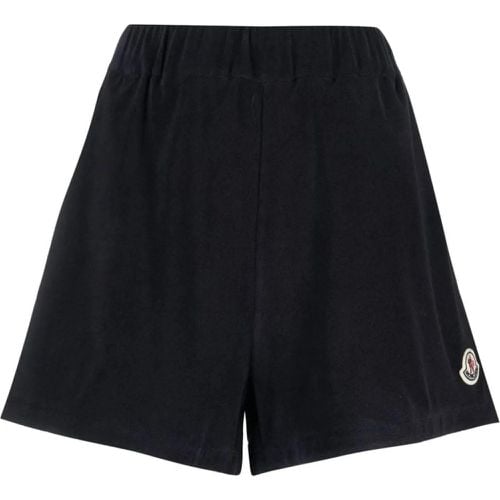 Logo Patch Terry Shorts - Größe L - Moncler - Modalova