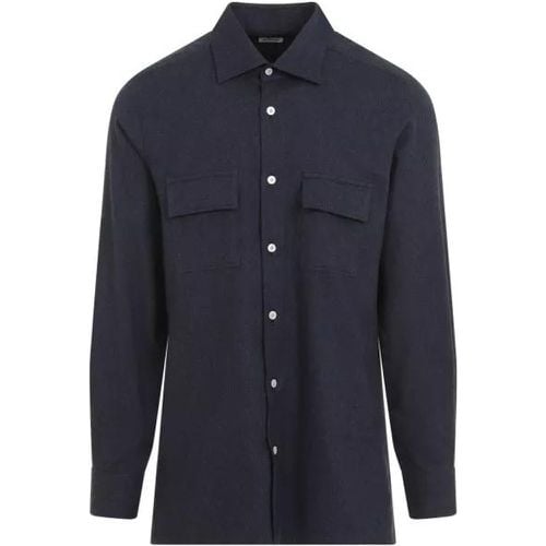 Blue Cotton Shirt - Größe 41 - blue - Kiton - Modalova