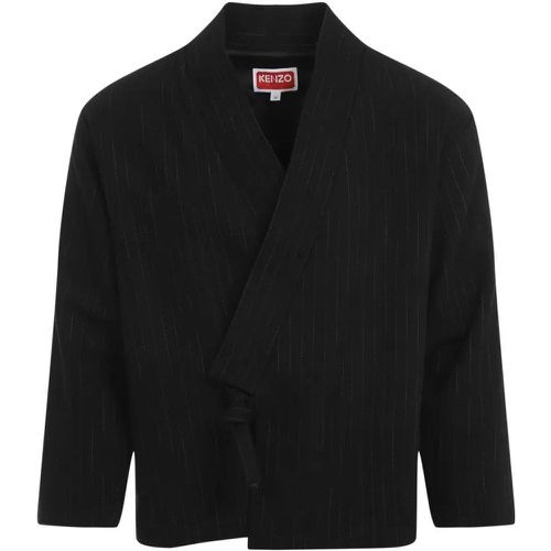 Black Cotton Kimono Jacket - Größe M - Kenzo - Modalova