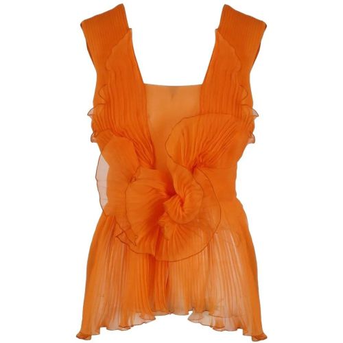 Pleated Silk Top - Größe 40 - alberta ferretti - Modalova