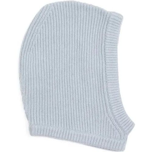 Caps & Mützen - Pale Blue Cashmere And Wool Ribbed Balaclava - Gr. ONE SIZE - in - für Damen - Rick Owens - Modalova