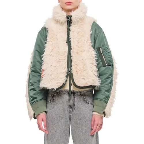 Faux Fur X Nylon Twill Blouson - Größe 1 - Sacai - Modalova