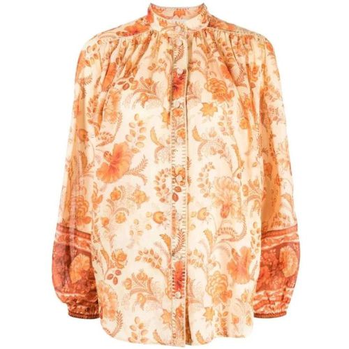 Junie Floral-Print Blouse - Größe 2 - Zimmermann - Modalova