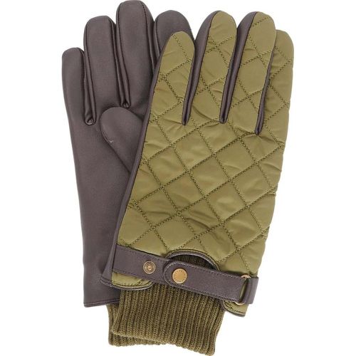 Handschuhe - Gants nylon cuir Singsby vert brun MGL0135 OL11 Ba - Gr. S - in - für Damen - Barbour - Modalova