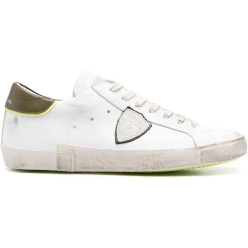 Low-Top Sneaker - Sneakers Bianco E Verde - Gr. 39 (EU) - in - für Damen - Philippe Model - Modalova