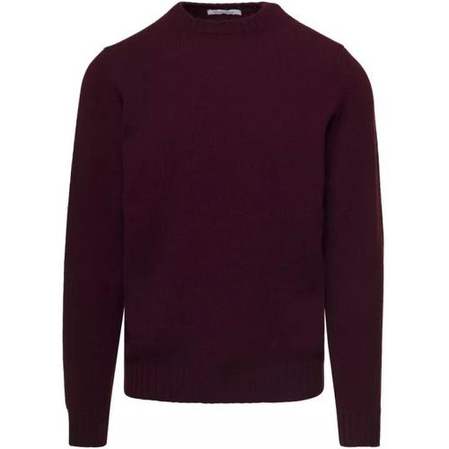 Bordeaux Crewneck Sweater With Rib Trim In Wool An - Größe 48 - multi - Gaudenzi - Modalova