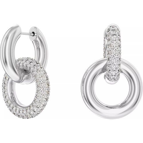 Ohrringe - Dextera hoop earrings, Asymmetrical design, Interl - Gr. unisize - in Weiß - für Damen - Swarovski - Modalova
