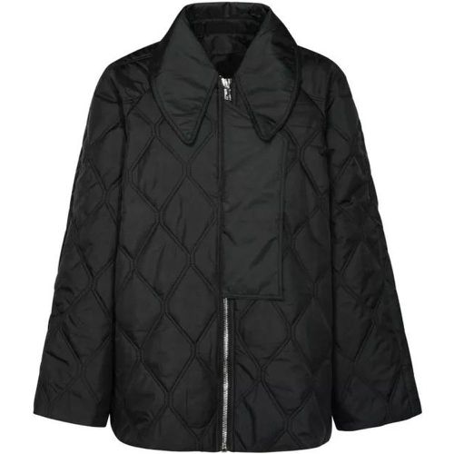 Ripstop' Black Nylon Jacket - Größe 38 - black - Ganni - Modalova