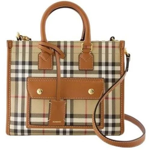 Totes & Shopper - Mini Freya Shopper Bag - Synthetic Leather - Brown - Gr. unisize - in - für Damen - Burberry - Modalova