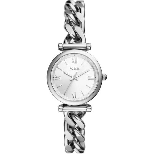 Uhr - Carlie Three-Hand Stainless Steel Watch - Gr. unisize - in Silber - für Damen - Fossil - Modalova