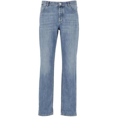 Blue Cotton Jeans - Größe 48 - blue - BRUNELLO CUCINELLI - Modalova