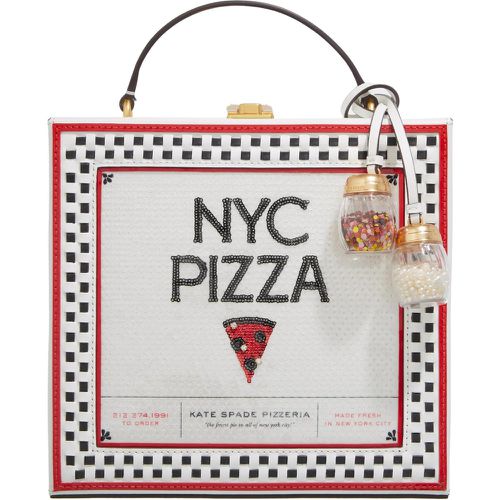 Tote - Slice Printed Spazzolato Leather 3D Pizza Box Top - Gr. unisize - in - für Damen - kate spade new york - Modalova