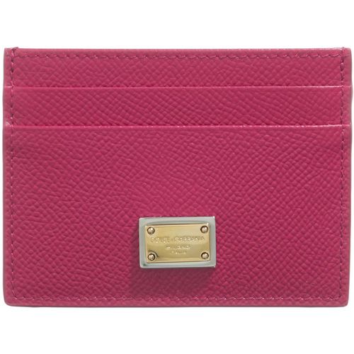Portemonnaie - Card Holder Calfskin - Gr. unisize - in Rosa - für Damen - Dolce&Gabbana - Modalova