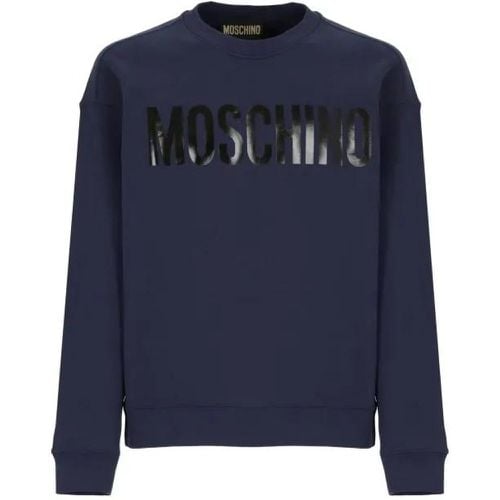 Sweatshirt With Logo - Größe XXL - blau - Moschino - Modalova