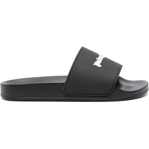 Slipper & Pantoletten - Dames Essential Logo Slider Zwart - Gr. 37 (EU) - in - für Damen - Palm Angels - Modalova