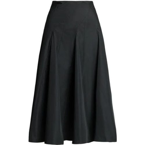 Black Midi Skirt With Pleated Design - Größe 6 - Ralph Lauren - Modalova