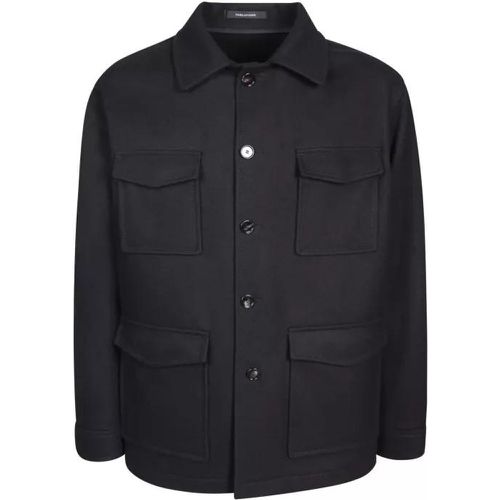 Multi-Pockets Black Jacket - Größe 54 - blue - Tagliatore - Modalova