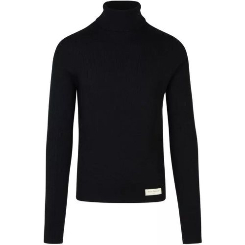 Black Wool Turtleneck Sweater - Größe L - black - Balmain - Modalova