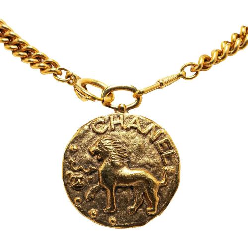 Halskette - Plated Leo Lion Medallion Pendant Necklace - Gr. unisize - in - für Damen - Chanel - Modalova