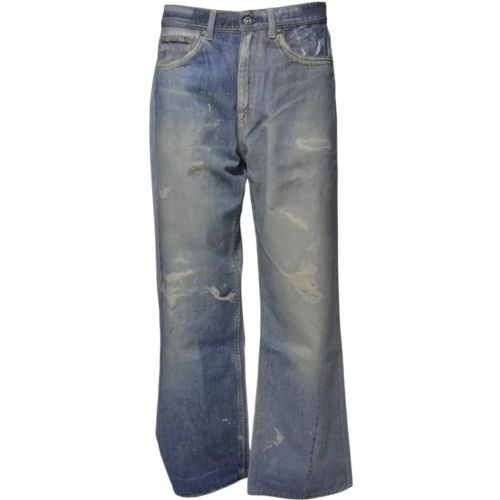 Third Cut Jeans In Printed Blue Denim - Größe 33 - Our Legacy - Modalova