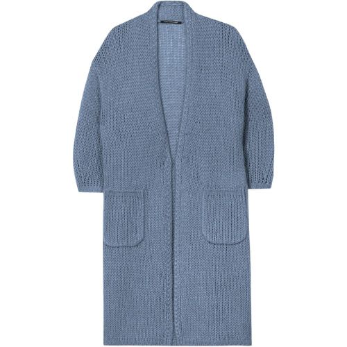 Longcardigan aus Alpaka-Mix - Größe 42 - blau - LUISA CERANO - Modalova