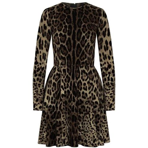 Leopard Dress - Größe 40 - brown - Dolce&Gabbana - Modalova
