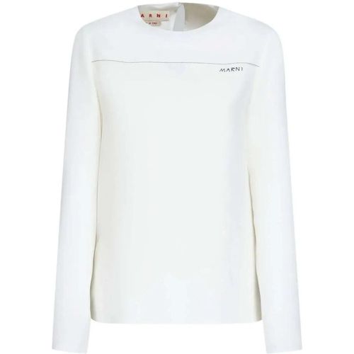 Logo-Print Long-Sleeved Top - Größe 42 - Marni - Modalova